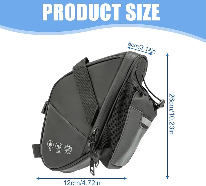 CALLCASE Bike Seat Bag, Bicycle Saddle Bag Under Seat Cycling Seat Pack with Water Bottle Holder for Mountain Road Bikes Black - Image 5